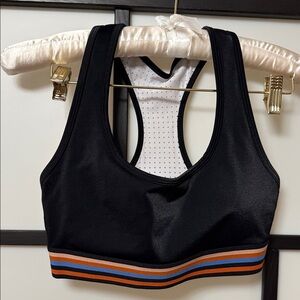 L'urv Boutique Sportswear Racerback Bra - Size Small - Striped Detail